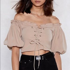 Tied up cropped top
